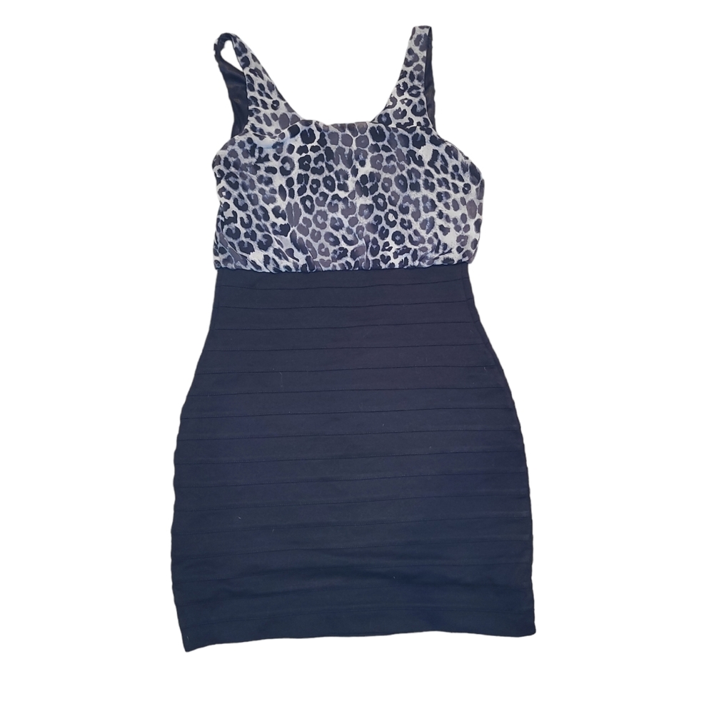 Black Leopard Print Dress